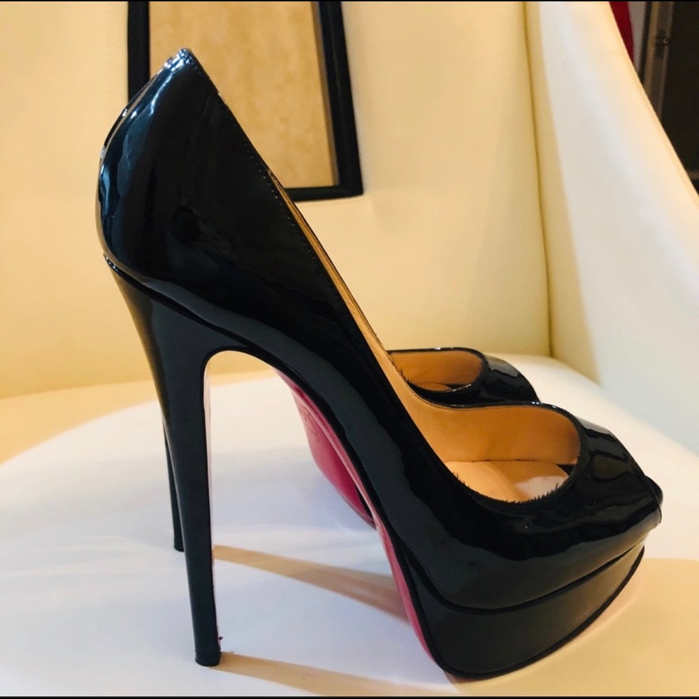 Christian Louboutin lady peep . Authentic